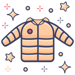 Winter jacket icon