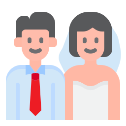 pareja de boda icono