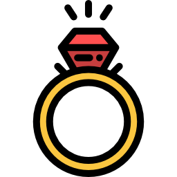 diamentowy pierścionek ikona