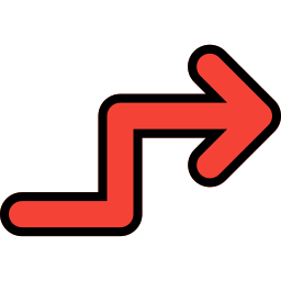 Zigzag arrow icon