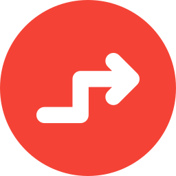 flecha en zigzag icono