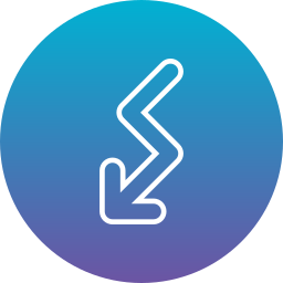 Zigzag arrow icon