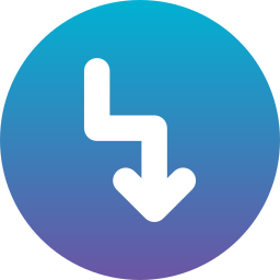 Zigzag arrow icon