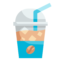 Cold coffee icon