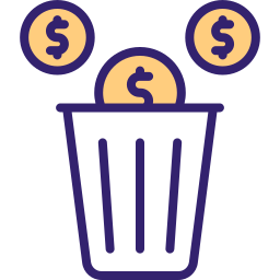 Wasted money icon