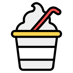 taza de helado icono