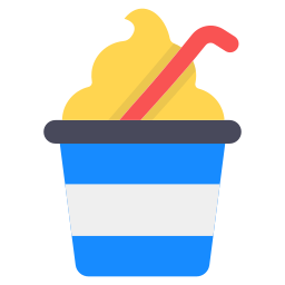 taza de helado icono