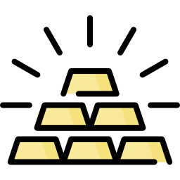 lingote de oro icono
