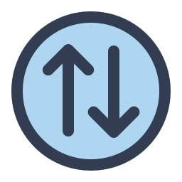 Up and down arrows icon