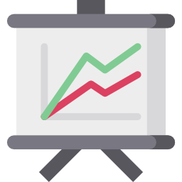 gráfico de linea icono