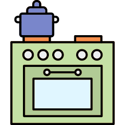 estufa de cocina icono