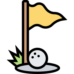 hoyo de golf icono