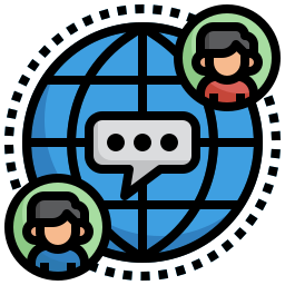 Global communication icon