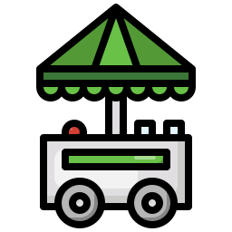 Food stand icon