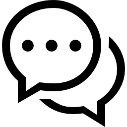 símbolo de burbujas de discurso ovalado de chat icono