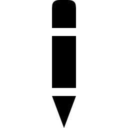crayon grand outil d'écriture noir Icône