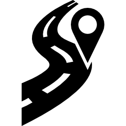 symbol zastępczy wskazujący na drogę ikona