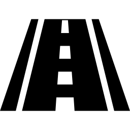 Road ahead straight perspective icon