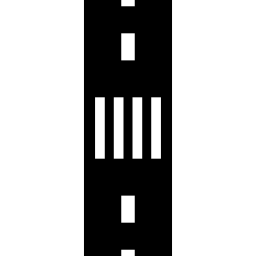 Pedestrian crossing of urban street from top view icon