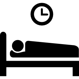 temps de repos au lit pour que le corps récupère après la remise en forme Icône
