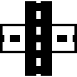 strade di attraversamento icona