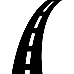 curva ligeira da estrada Ícone