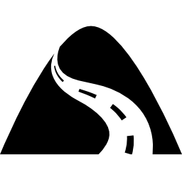 strada di montagna icona