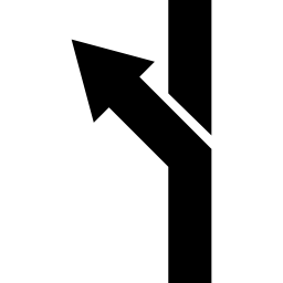 forma di freccia che gira a sinistra icona
