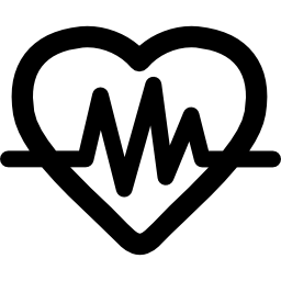 Heart with lifeline icon