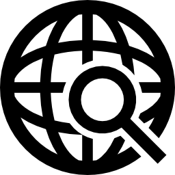symbole de recherche internationale Icône