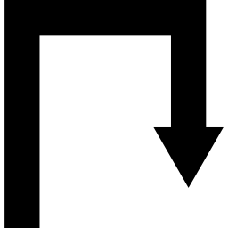 simbolo degli angoli della freccia icona