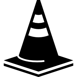 narzędzie sygnalizacji drogowej w kształcie stożka ikona