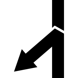 flecha de bifurcación de carretera icono