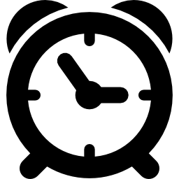despertador de forma circular icono