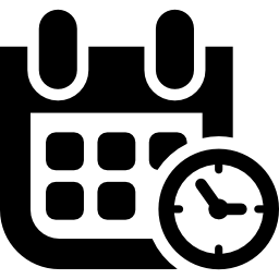 symbole de date et d'heure de l'événement Icône