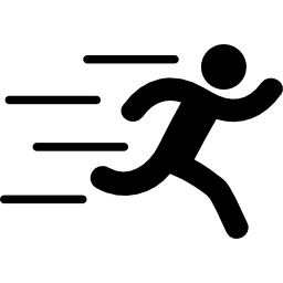 silueta de corredor corriendo rápido icono