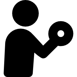 Weightlifter upper side silhouette icon