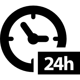 símbolo de reloj de 24 horas icono