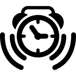 目覚まし時計の鳴るシンボル icon