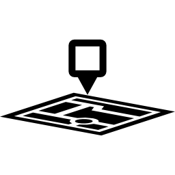 Map with placeholder on it icon