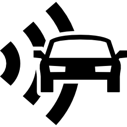 Car and radar security icon