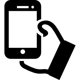 mano sosteniendo un teléfono para tomar una foto selfie icono