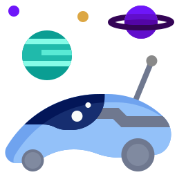 voiture spatiale Icône