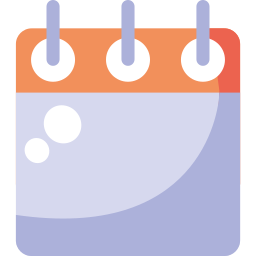 página de calendario icono