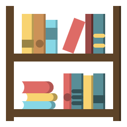 estante para libros icono