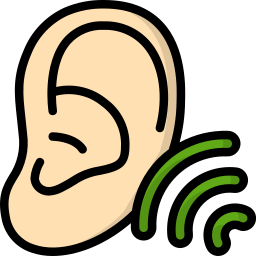 słuchający ikona