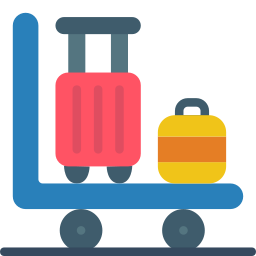 Luggage cart icon