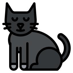 chat noir Icône
