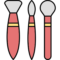Makeup brushes icon