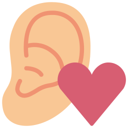 słuchający ikona